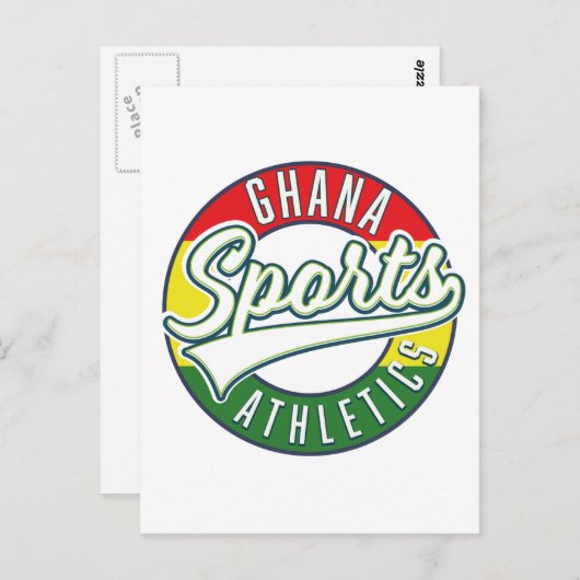 Ghana Sports Athletics retro logo Briefkaart (Voorkant / Achterkant)