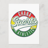 Ghana Sports Athletics retro logo Briefkaart (Voorkant)