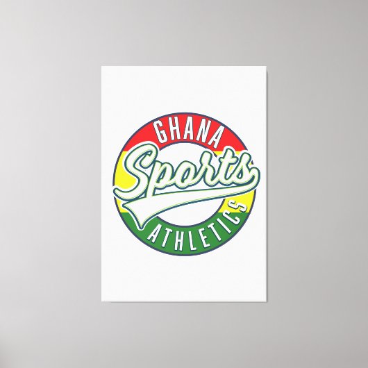 Ghana Sports Athletics retro logo Canvas Afdruk (Voorkant)