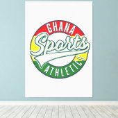Ghana Sports Athletics retro logo Canvas Afdruk (Insitu (Houten vloer))