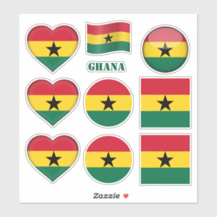 Ghana stickers & Ghanese vlag, Hart /sport