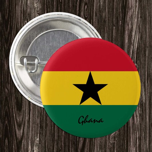 Ghana-toets, patriottische Ghanese vlag-mode Ronde Button 3,2 Cm
