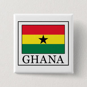 Ghana-toets Vierkante Button 5,1 Cm