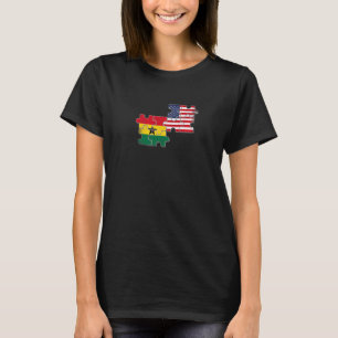 Ghana USA Ghanese Amerikaanse Vlag T-shirt