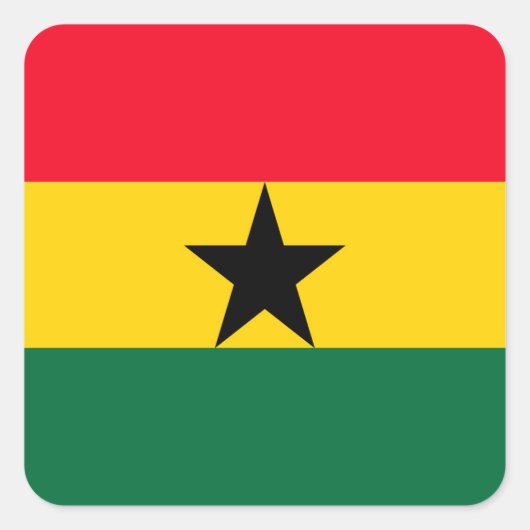 Ghana Vierkante Sticker (Voorkant)