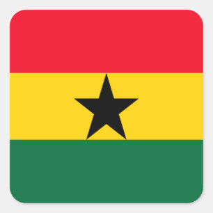 Ghana Vierkante Sticker
