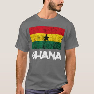 Ghana Vintage Ghanese Vlag Afrika Ghanese Roots Gh T-shirt
