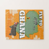 Ghana vintage reisposter legpuzzel (Horizontaal)