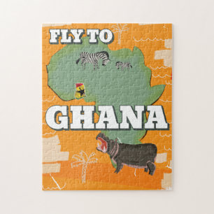 Ghana vintage reisposter legpuzzel