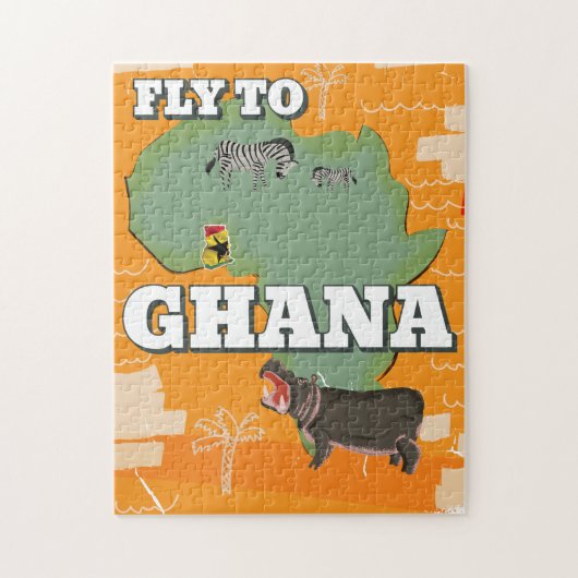 Ghana vintage reisposter legpuzzel (Verticaal)