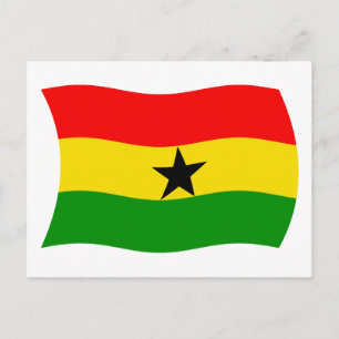 Ghana Vlag Ansichtkaart Briefkaart