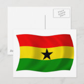 Ghana Vlag Ansichtkaart Briefkaart (Voorkant / Achterkant)
