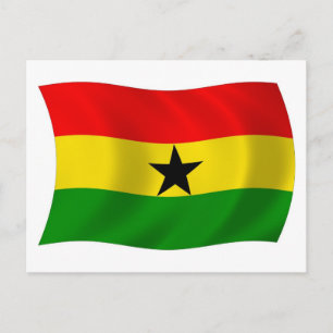Ghana Vlag Ansichtkaart Briefkaart