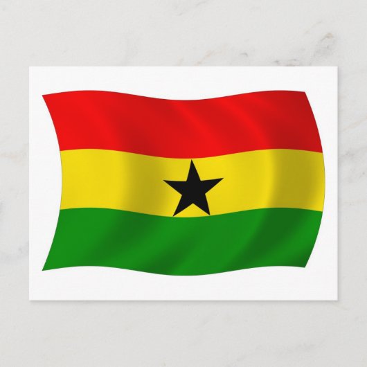 Ghana Vlag Ansichtkaart Briefkaart (Voorkant)