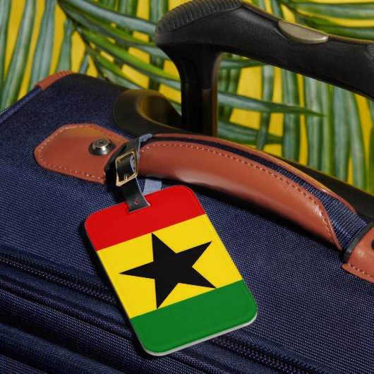 Ghana Vlag Bagagelabel (Voorkant Insitu 1)