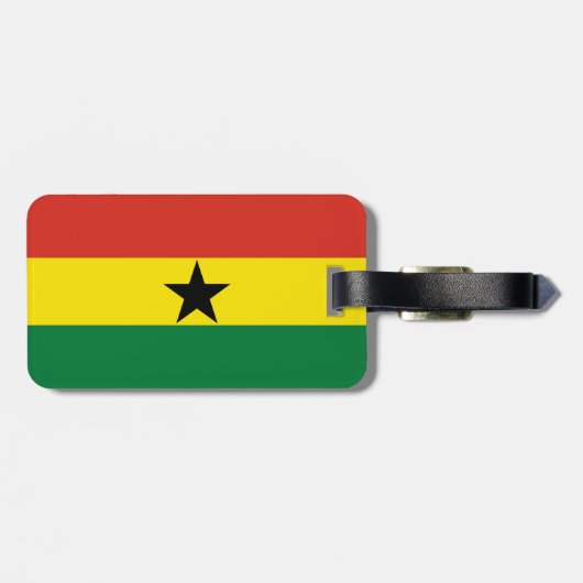 Ghana vlag bagagelabel (Achterkant horizontaal)