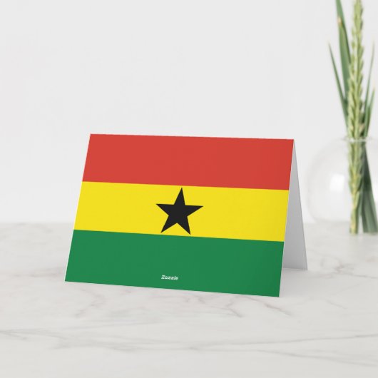 Ghana vlag bedankkaart (Achterkant)
