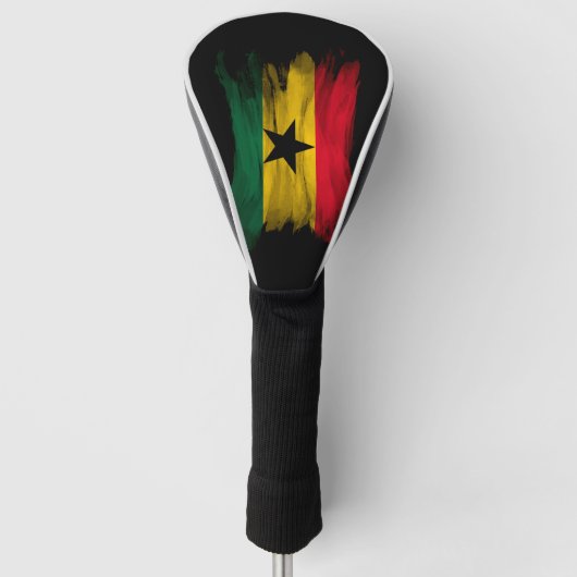 Ghana vlag borstelslag, nationale vlag golfheadcover (Voorkant)