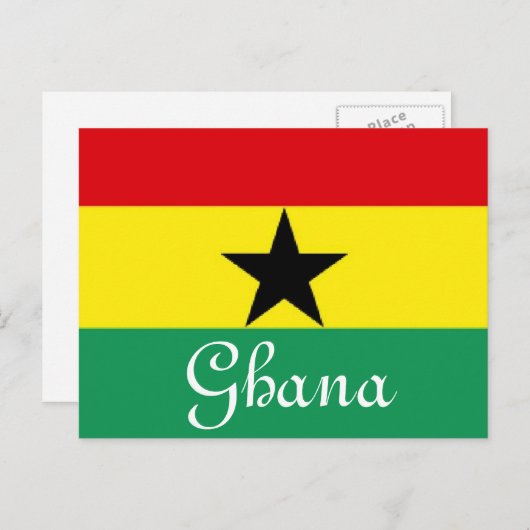Ghana vlag briefkaart (Voorkant / Achterkant)