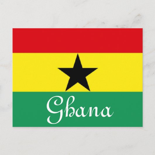 Ghana vlag briefkaart (Voorkant)