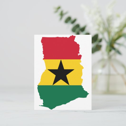 Ghana vlag briefkaart (Staand voorkant)