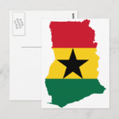 Ghana vlag briefkaart (Voorkant / Achterkant)