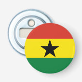 Ghana vlag button flesopener (Voorkant)