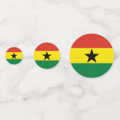 Ghana vlag confetti (Achterkanten)