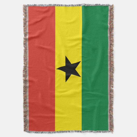 Ghana vlag deken (Voorkant Verticaal)