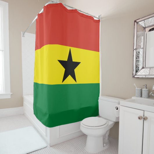Ghana vlag douchegordijn (In situ)