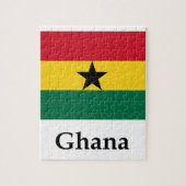 Ghana vlag en naam legpuzzel (Verticaal)