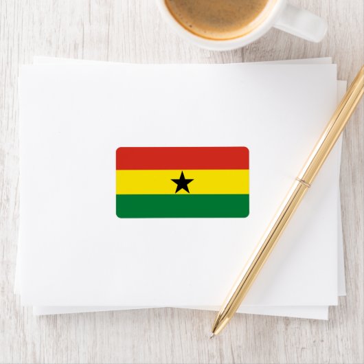 Ghana vlag etiket (Insitu)