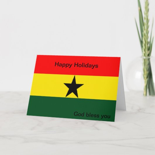 Ghana vlag feestdagen kaart (Voorkant)