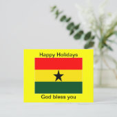 Ghana vlag feestdagenkaart (Staand voorkant)