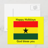 Ghana vlag feestdagenkaart (Voorkant / Achterkant)
