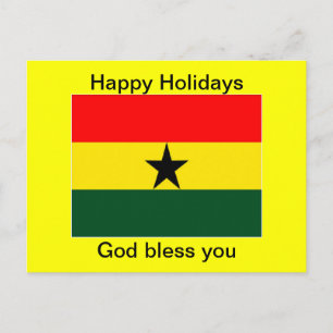 Ghana vlag feestdagenkaart