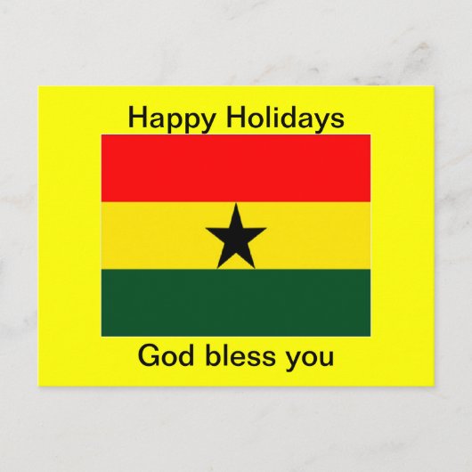 Ghana vlag feestdagenkaart (Voorkant)