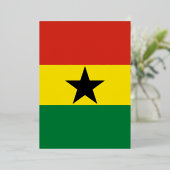 Ghana vlag folie uitnodiging (Staand Voorkant)