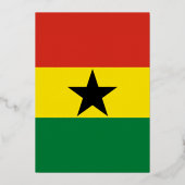 Ghana vlag folie uitnodiging (Achterkant)