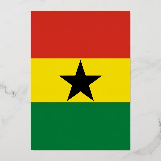 Ghana vlag folie uitnodiging (Achterkant)
