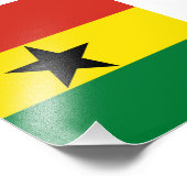 Ghana vlag foto afdruk (Hoek)