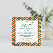 GHANA VLAG gepersonaliseerde 50ste verjaardag Kaart (Staand voorkant)