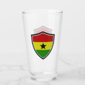 Ghana vlag glas (Achterkant)