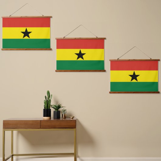 Ghana vlag hangend wandkleed (Asymmetrisch)