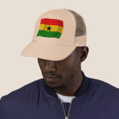 Ghana Vlag Hoed Trucker Pet (In situ)