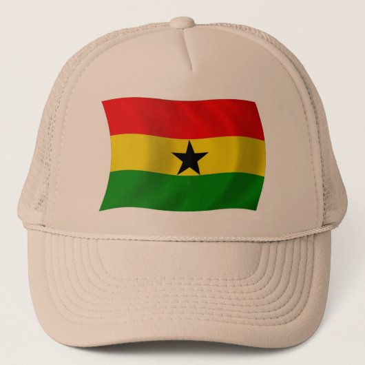 Ghana Vlag Hoed Trucker Pet (Voorkant)