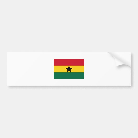 Ghana VLAG Internationaal Bumpersticker (Voorkant)