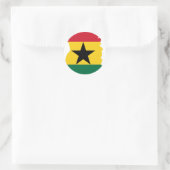 Ghana vlag-kaart ronde sticker (Tas)
