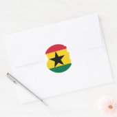 Ghana vlag-kaart ronde sticker (Envelop)