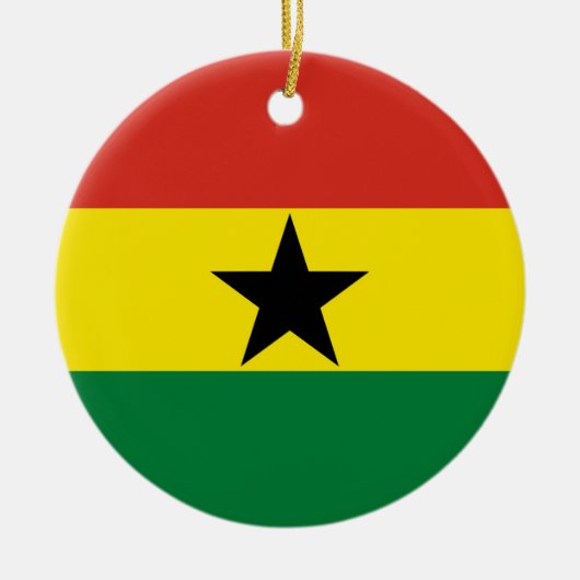 Ghana vlag keramisch ornament (Voorkant)